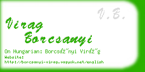 virag borcsanyi business card